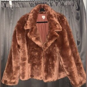 Rosegold Faux Fur Jacket